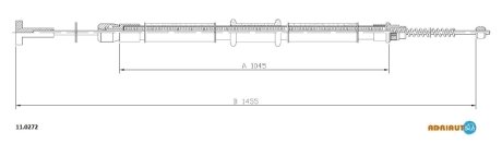 Трос ручного тормоза ADRIAUTO 110272