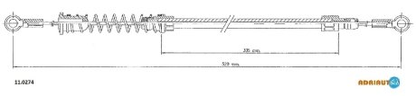 Трос ручного гальма ADRIAUTO 110274