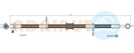 HONDA Тормозной шланг передн.лев. Accord -98, ROVER 600 -99 ADRIAUTO 121215