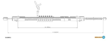 Трос ручного гальма ADRIAUTO 1302051