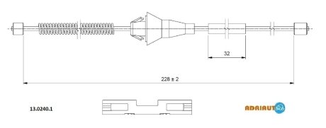 Трос ручного гальма ADRIAUTO 1302401