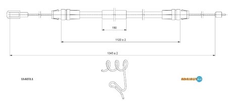 Трос зупиночних гальм ADRIAUTO 1302721