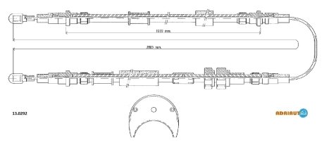 Трос ручного гальма ADRIAUTO 130292