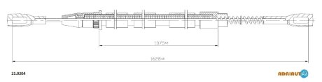 Трос ручного гальма ADRIAUTO 210204