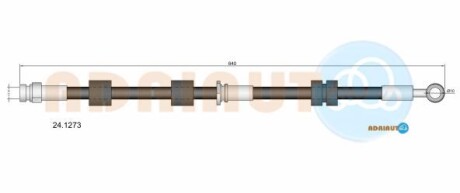 MITSUBISHI шланг гальмівний передн.лів.Outlander II,Citroen C4 Aircross,C-Crosser,Peugeot ADRIAUTO 24.1273