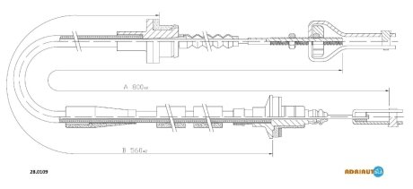 Трос зчеплення ADRIAUTO 280109