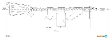 Трос гальмівний NISSAN X-Trail (T30) all LH03- ADRIAUTO 2802401