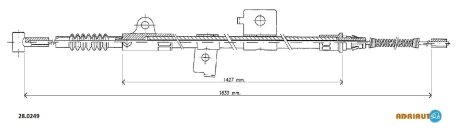 Трос ручного гальма ADRIAUTO 280249