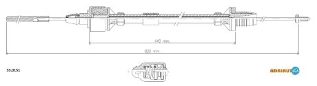 A_Трос зчеплення OPEL Corsa 1.498- ADRIAUTO 330151