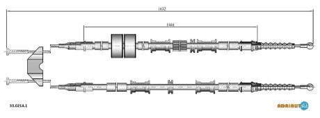 Тросик стояночного тормоза ADRIAUTO 3302141