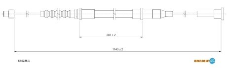 Тросик стояночного тормоза ADRIAUTO 3302251