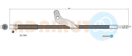 OPEL Гальмівний шланг правий ANTARA A 2.0-3.2 06-, CHEVROLET CAPTIVA 2.4-3.2 06- ADRIAUTO 33.1291