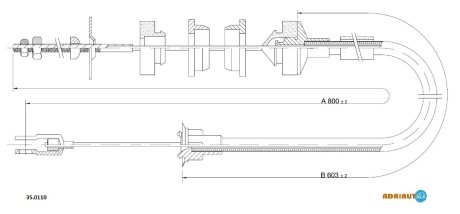 Трос зчеплення ADRIAUTO 350110
