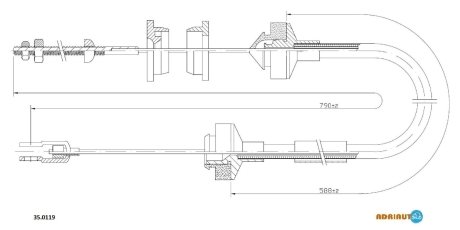 Трос зчеплення ADRIAUTO 350119