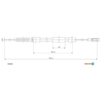 Трос стояночного тормоза ADRIAUTO 3502141