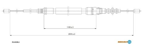 Трос ручного гальма ADRIAUTO 3502281