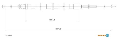 Трос зупиночних гальм ADRIAUTO 4102002 (фото 1)