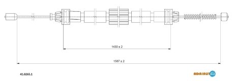 Трос, стояночная тормозная система ADRIAUTO 4102651