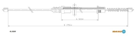 Трос ручного гальма ADRIAUTO 410269