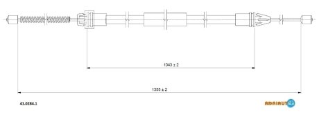 A_Трос гальмівний RENAULT Twingo II all RH4/07- ADRIAUTO 4102841