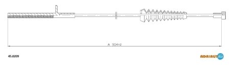 Трос ручного гальма ADRIAUTO 450209
