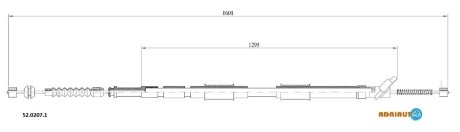 Трос ручного гальма ADRIAUTO 5202071