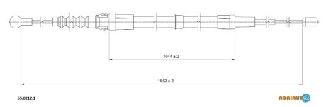 Трос ручного тормоза ADRIAUTO 5502121 (фото 1)