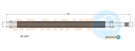 VW Шланг тормозной зад. LT 03- ADRIAUTO 551257 (фото 1)