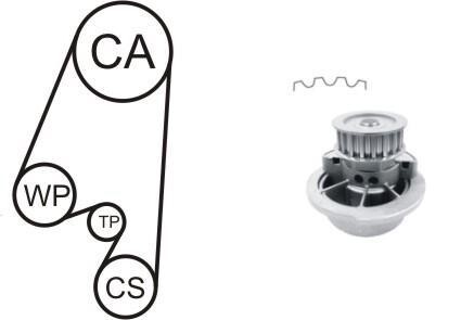 Насос води + комплект зубчатого ремня AIRTEX WPK167701