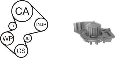 Насос води + комплект зубчатого ремня AIRTEX WPK169002