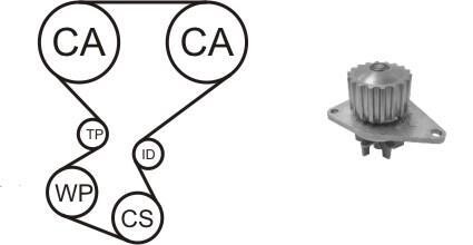 Насос води + комплект зубчатого ремня AIRTEX WPK169201