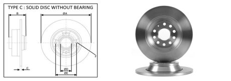 Диск тормозной передний (кратно 2) VW TOURAN (5T1) (15-), SKODA KODIAQ (NS7,NV7,NS6) (16-) APPLUS 61470AP