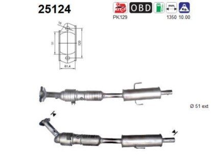 Автозапчасть AS-PL 25124