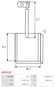 Щітки стартера AS-PL SB0032P