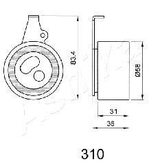 Ролик модуля натягувача ременя ASHIKA 4503310
