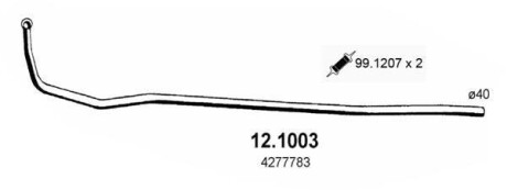 Випускний трубопровід ASSO 121003