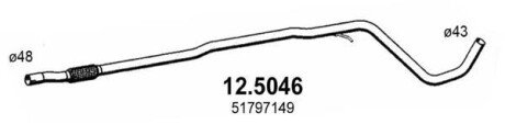Труба выхлопного газа ASSO 12.5046