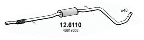 Средний глушитель выхлопных газов ASSO 12.6110