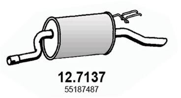 Глушитель выхлопных газов конечный ASSO 12.7137