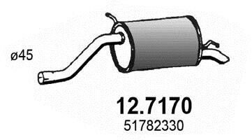 Глушитель выхлопных газов конечный ASSO 12.7170