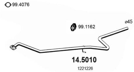 Выпускной трубопровод ASSO 145010