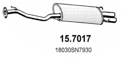 Глушитель выхлопных газов конечный ASSO 15.7017