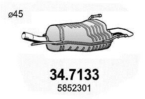 Глушитель выхлопных газов конечный ASSO 34.7133