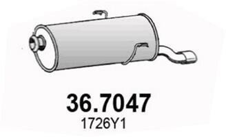 Глушитель выхлопных газов конечный ASSO 36.7047 (фото 1)