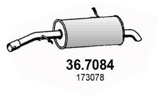 Глушитель выхлопных газов конечный ASSO 36.7084