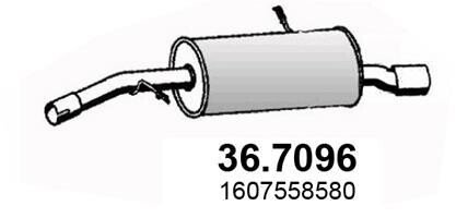 Глушитель выхлопных газов конечный ASSO 36.7096