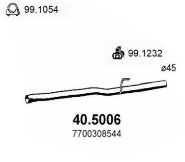 Выпускной трубопровод ASSO 405006