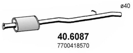 Предглушитель выхлопных газов ASSO 406087