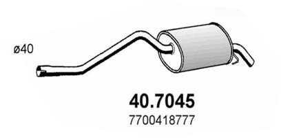 Глушитель выхлопных газов конечный ASSO 407045