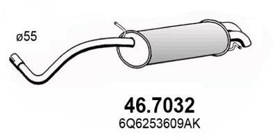 Глушитель выхлопных газов конечный ASSO 46.7032